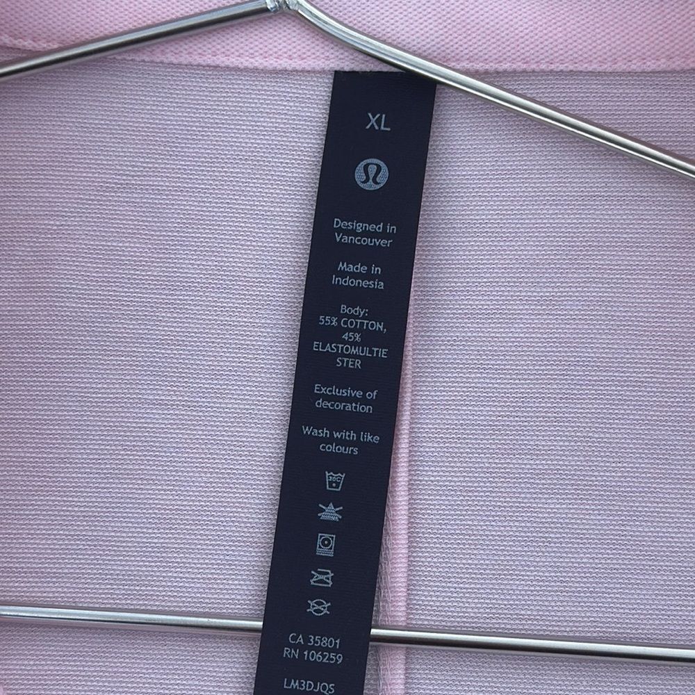 Lululemon Commission Long Sleeve Shirt Mens Size XL NWT  Pink - Picture 4 of 6